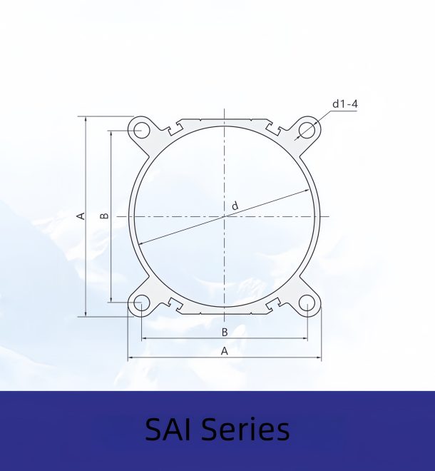 SAI Series 6063 Aluminum Pneumatic Cylinder - Image 2